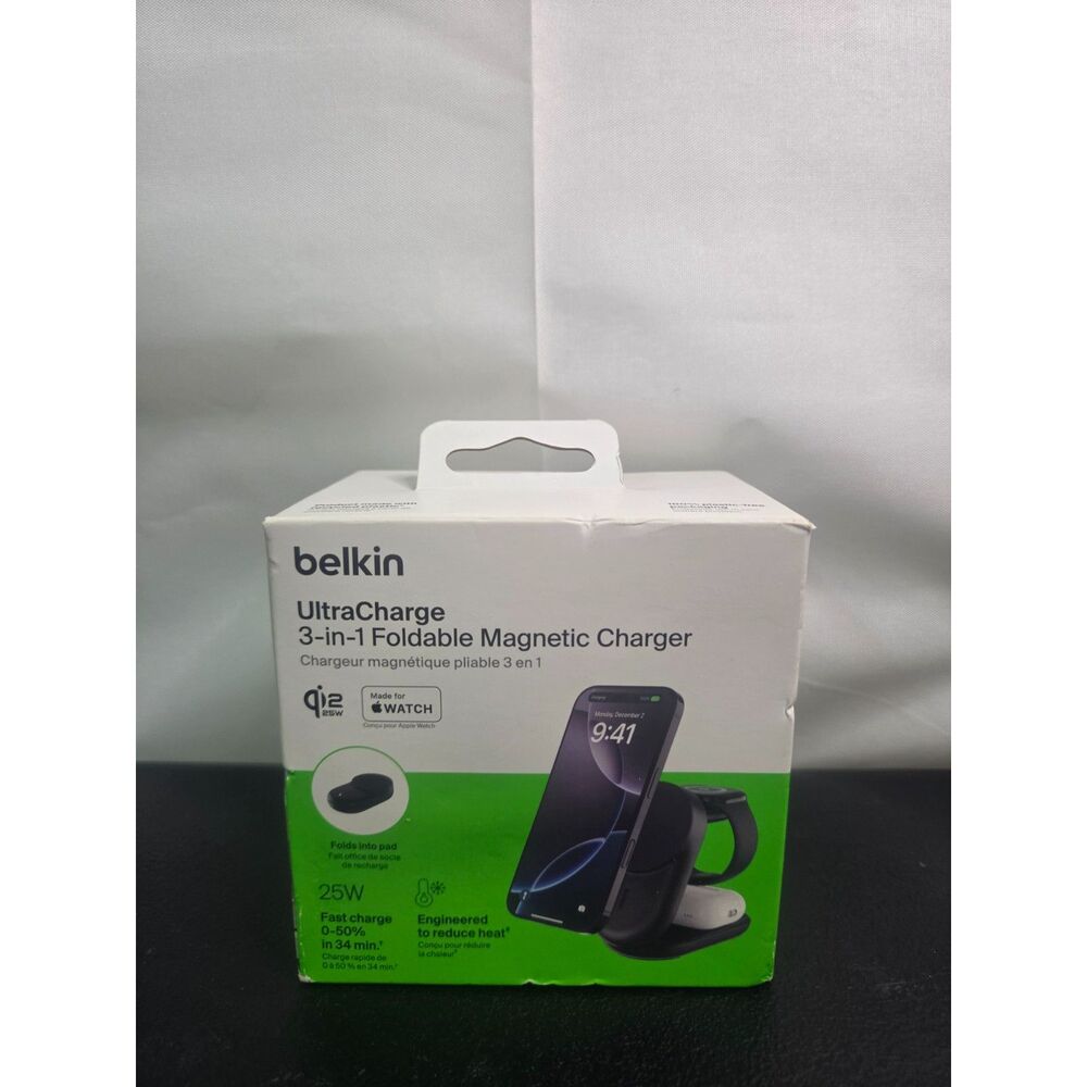 Belkin Qi 2 2-in-1 Stand - Black: Magnetic Mount & Device Holder
